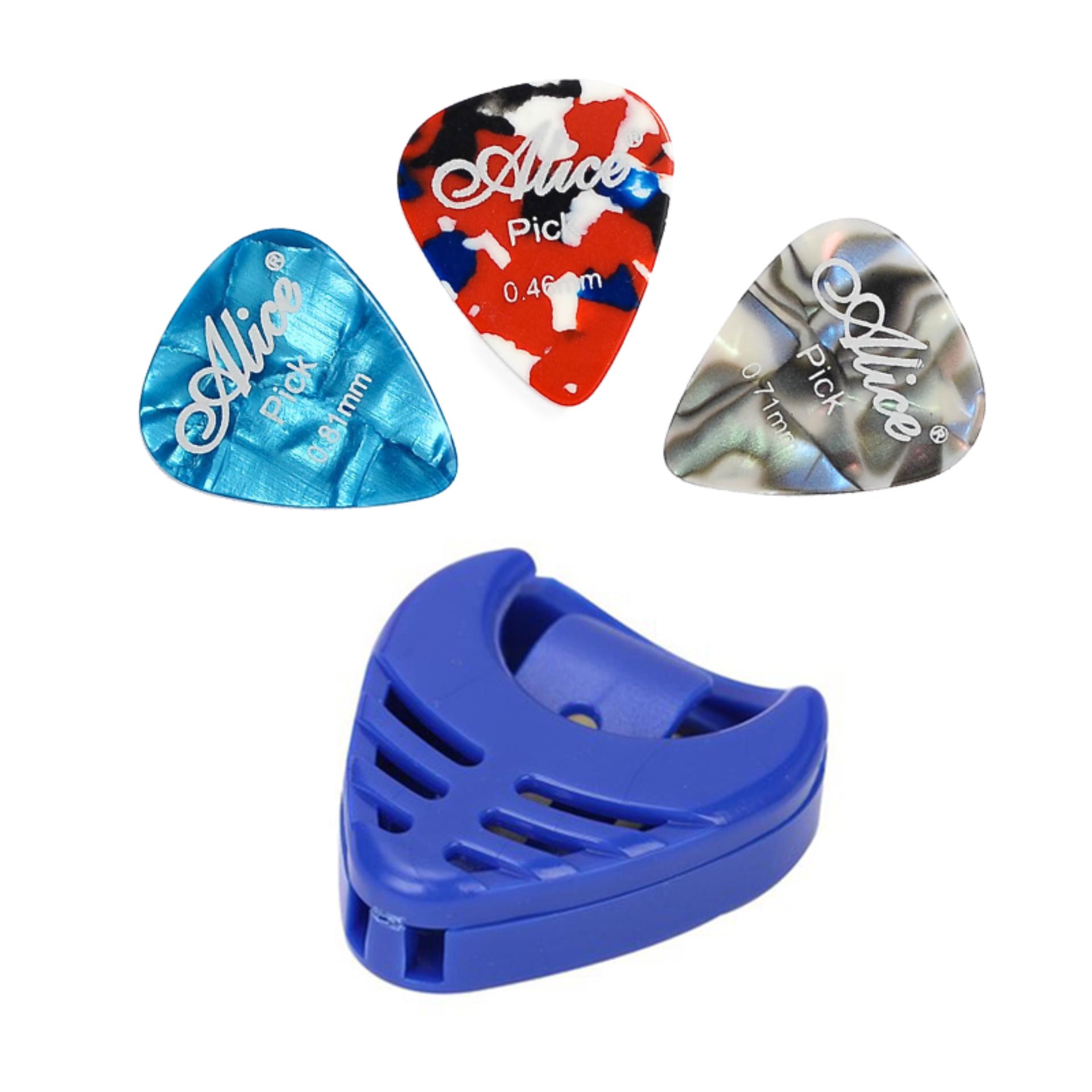 Bộ 6 khóa đàn guitar Acoustic đúc Niken đặc (tặng pick, hộp pick, dán chống xước, tay quay lên dây đàn)