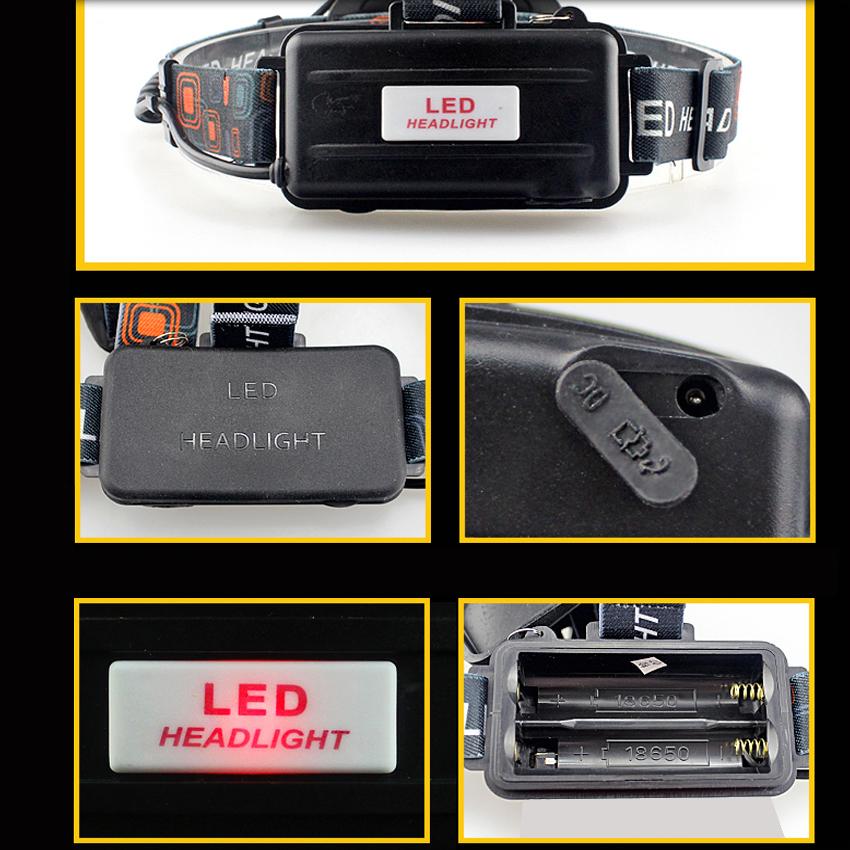 Đèn pin đội đầu 3 bóng E65 có ZOOM dùng 2 pin 18650 [ánh sáng VÀNG]