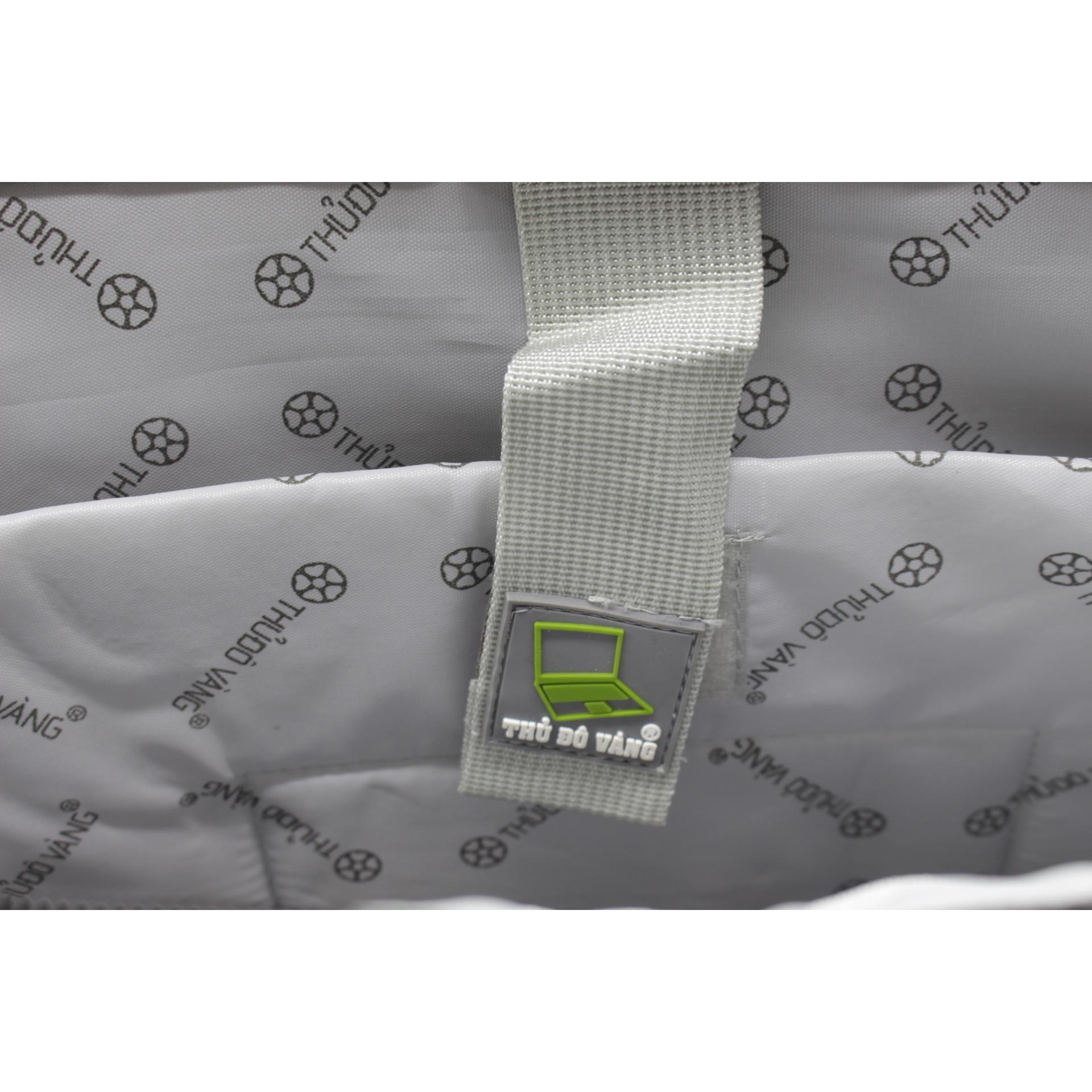 CẶP CÔNG SỞ VẢI DÙ THỦ ĐÔ VÀNG C-195 SIZE TO ( Đen )