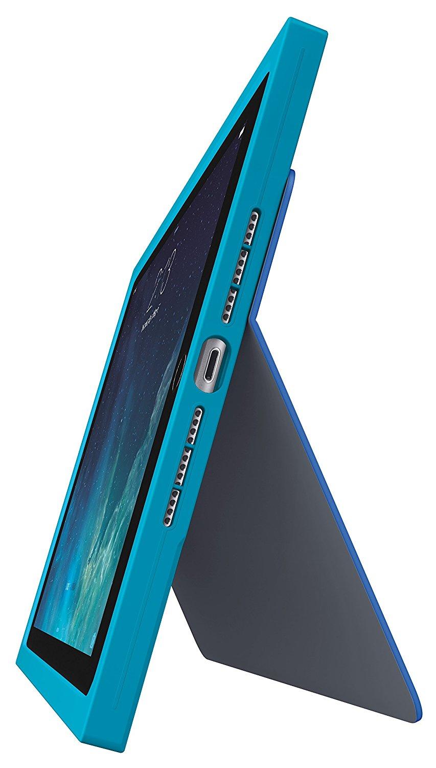 Bàn Phím iPad Air 2 Hiệu Logitech BLOK Bluetooth Kiêm Bao Da Full Box (Bảo vệ ipad an toàn khi rơi từ độ cao 1.8m)