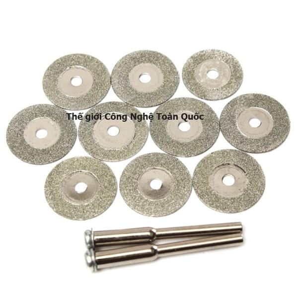 đĩa cắt kim cương - phụ kiện máy khoan mài khắc mini - dĩa cắt 18mm chân 3ly