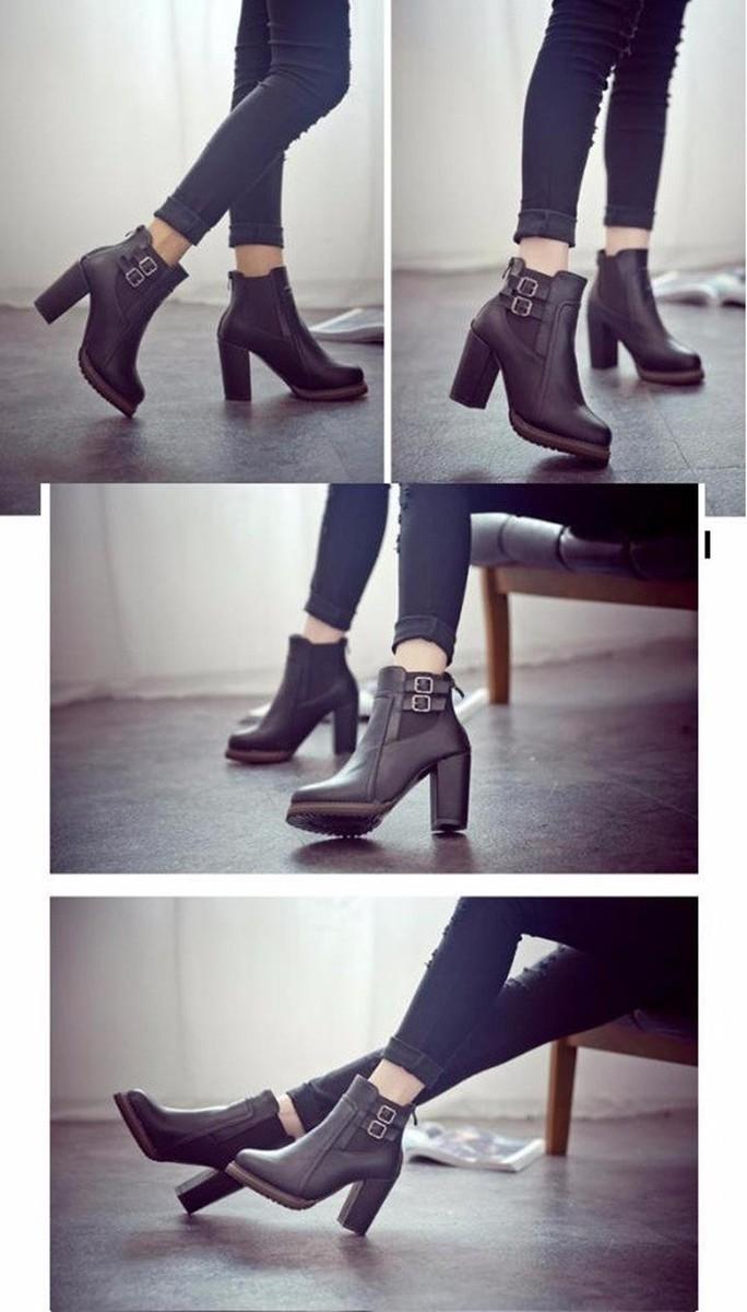 [ FORM NHỎ TĂNG 1 SIZE ] Giày Boot Chelsea gót vuông 9 Phân 2 Khóa S425 phong cách Hàn Quốc, sang trọng