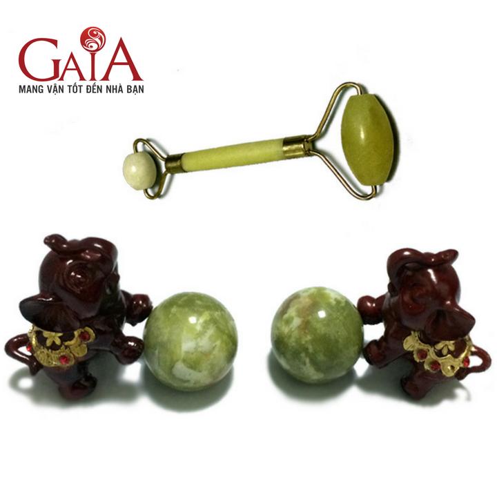 Bi đá lăn tay massage (tặng kèm cây massage mặt)