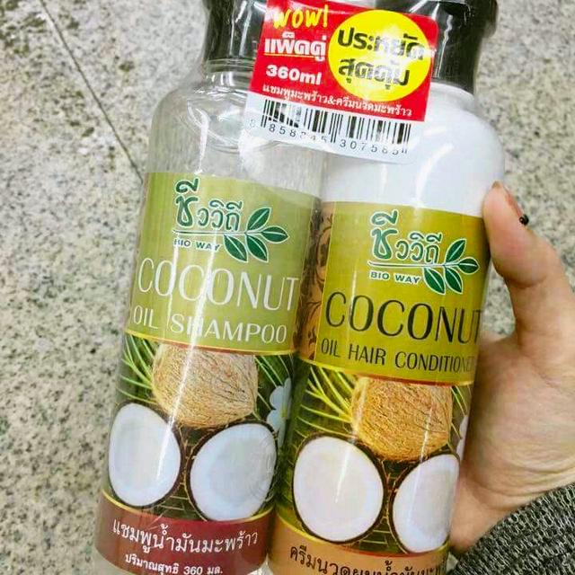 [HCM]Dầu gội - dầu xả dừa non Coconut Bioway Thái Lan [ QUÀ TẶNG ]