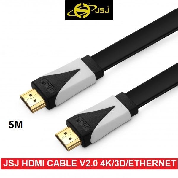 [HCM]Dây cáp HDMI JSJ chuẩn 2.0 hỗ trợ 3D/4K/Ultra HD/Ethernet dài 5M