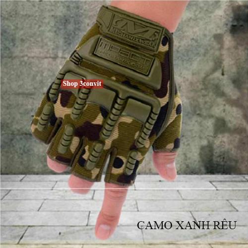 Găng tay nam hở ngón kiểu lính
