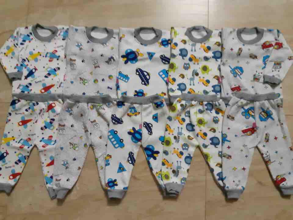 Sét 2 bộ nỉ lông cho bé trai 10-12kg