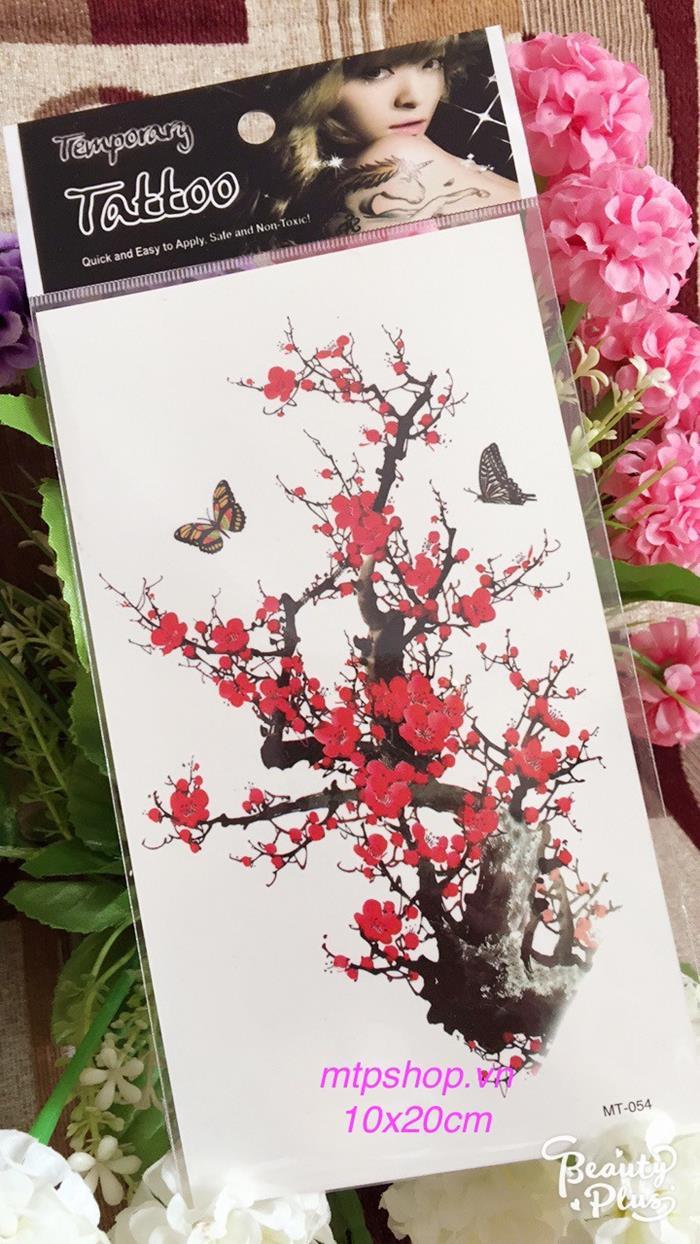 Hình xăm hoa bướm MT-054 10×20