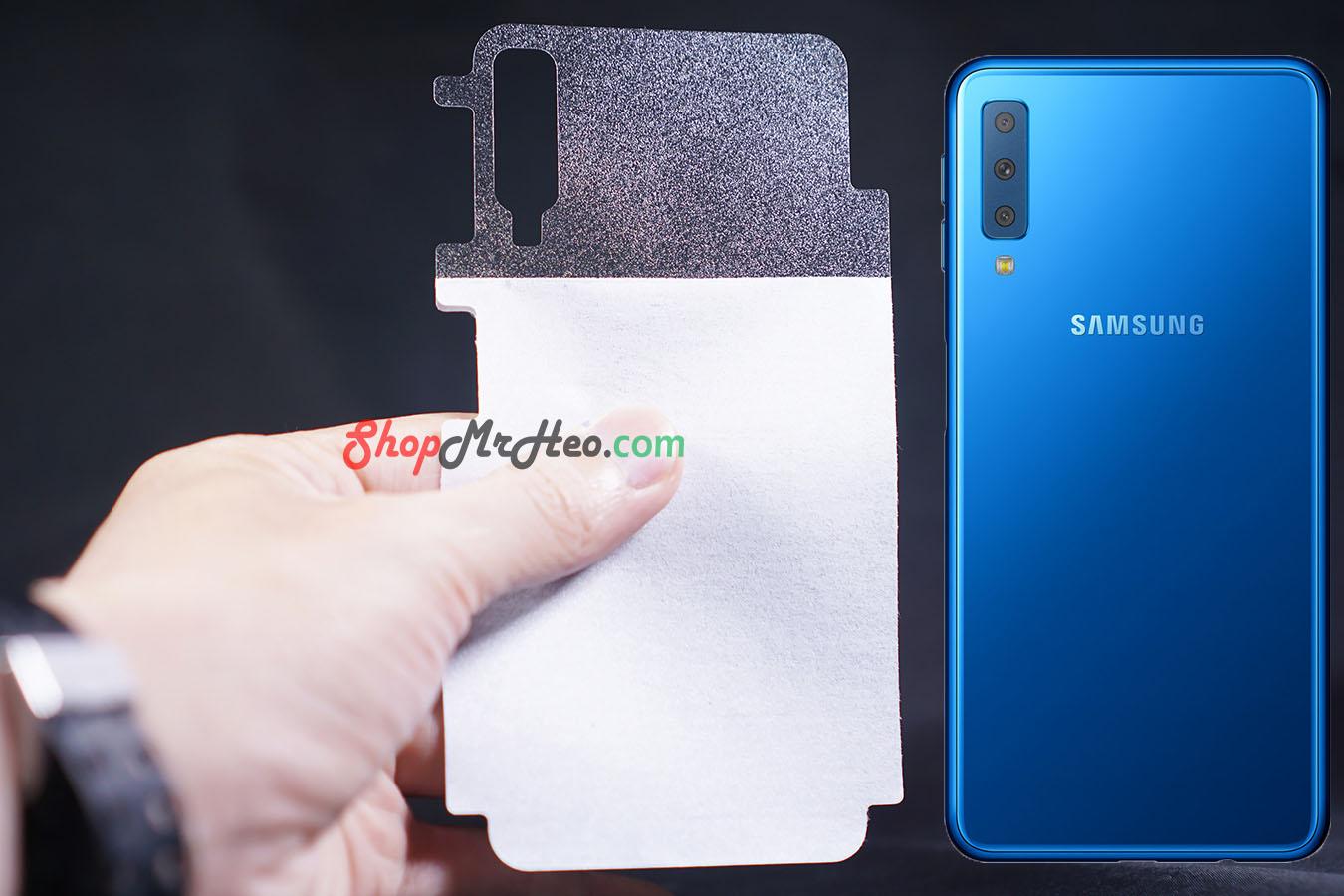 [HCM]Bộ 3 Skin Dán Mặt Lưng Vân 3D Samsung A7 2018