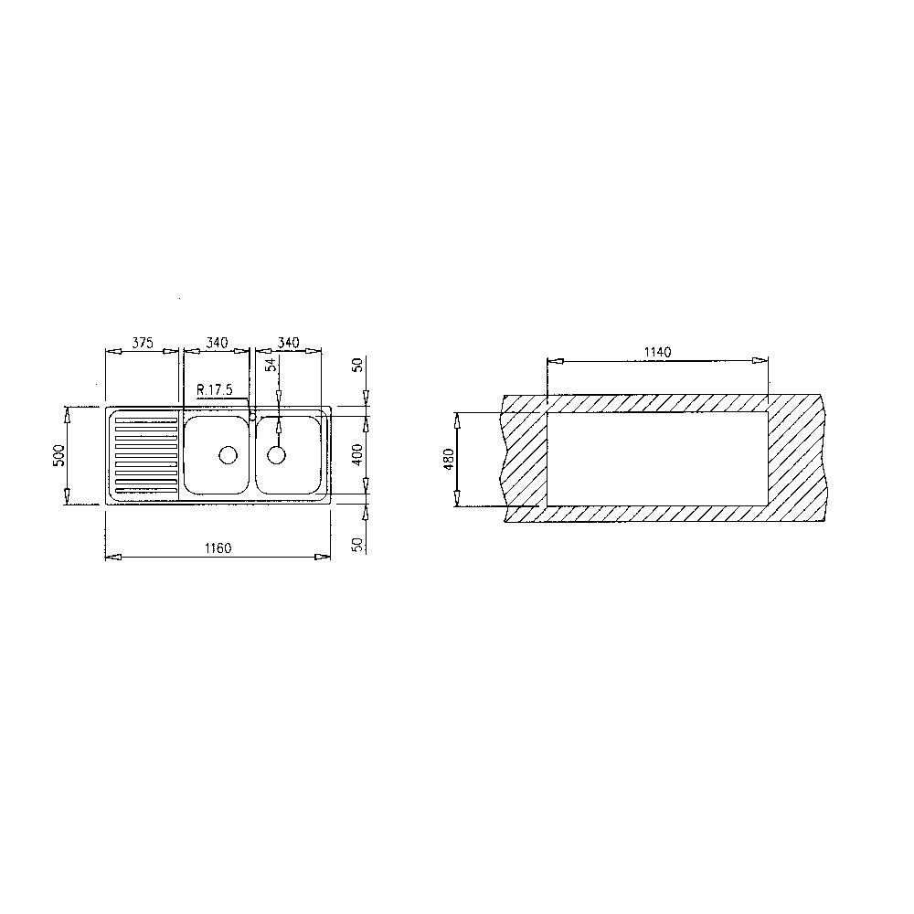 Bồn rửa chén chìm CLASSIC 2B 1D