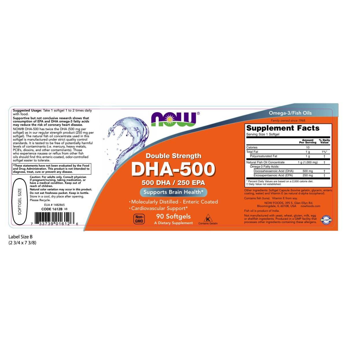 DHA-500, Double Strength Softgels