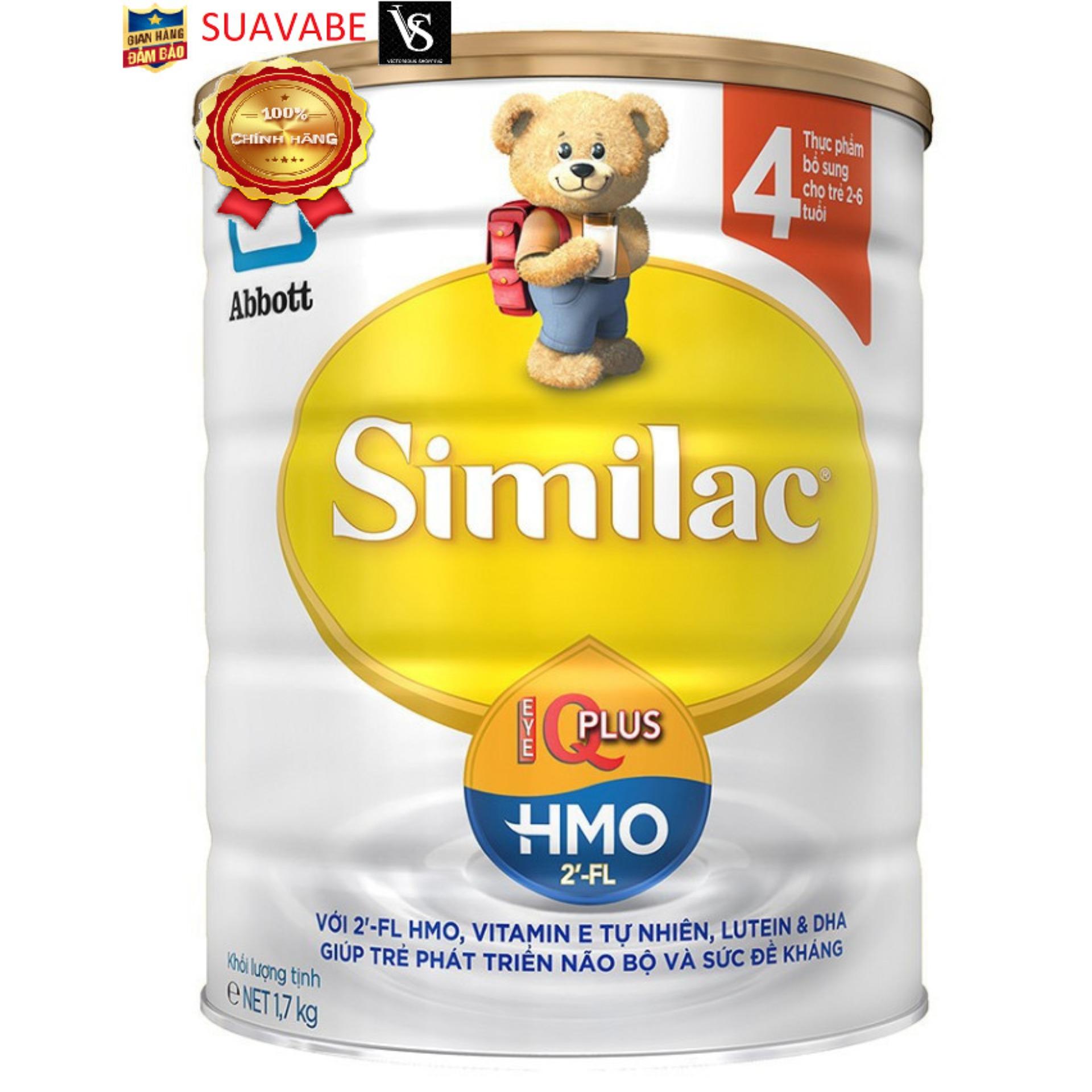 Sữa bột Similac 4 1.7kg/lon Dinh Dưỡng 5G Mới (dành cho bé từ 2 - 6 tuổi)