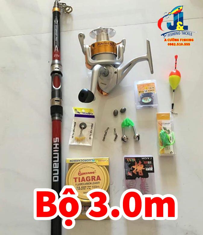 Bộ cần câu rút shimano + máy yumoshi bl 6000 và phụ kiện