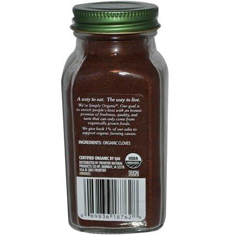 Bột đinh hương hữu cơ Simply Organic 80g