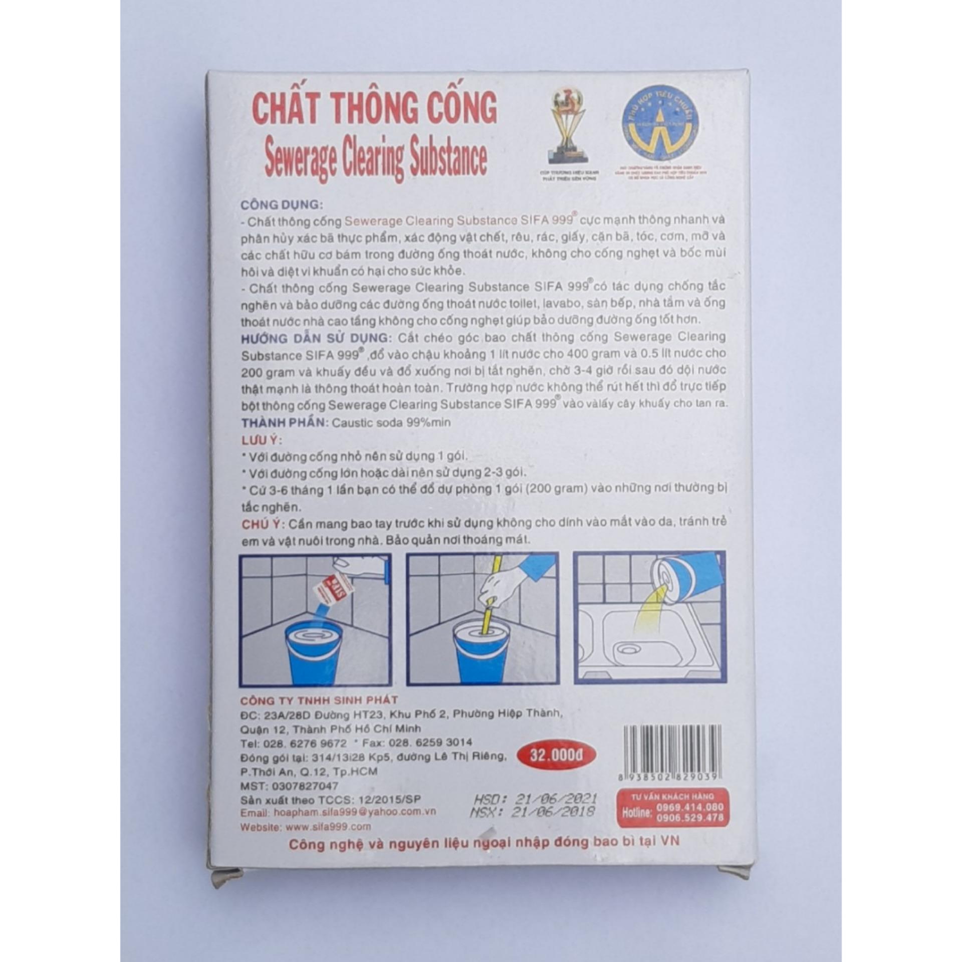 Bột Thông Tắc Cống Cực Mạnh Chống hôi -200g Sifa