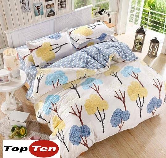 Bộ Drap Cotton Poly Vikona Áo Gối Mát Lạnh Hàn Quốc Tươi Tắn 1.2x2m