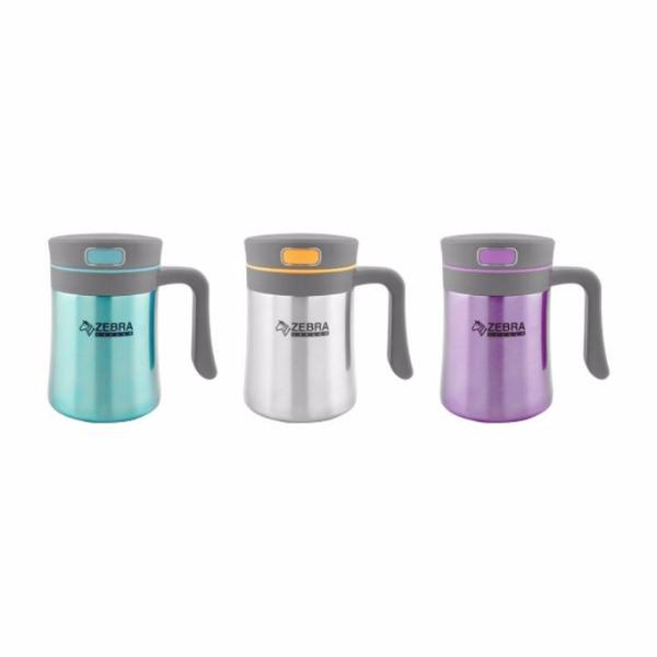 Bình giữ nhiệt Zebra Amethyst Thái Lan, có quai 0.4L-Zelect-112997. Nhập khẩu Thái Lan, inox 304 cao cấp siêu bền, tuyệt đối an toàn cho sức khỏe