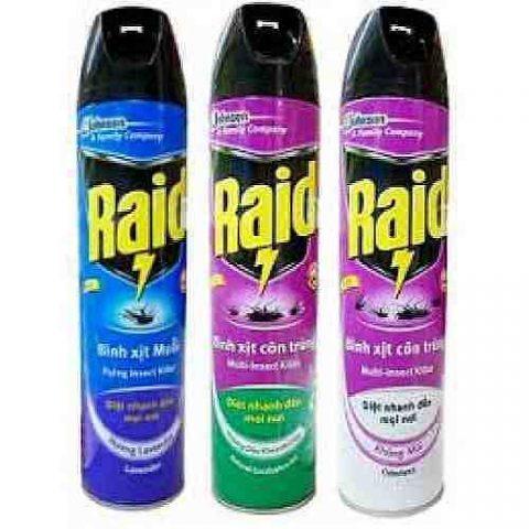 Combo 2 Bình xịt muỗi Raid 600ml hương cam chanh
