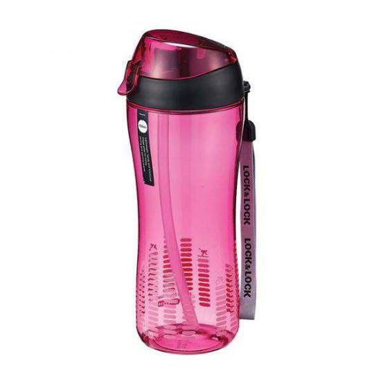 Bình Nước Thể Thao Lock&Lock Bisfree Có Ống Hút Abf629p 650ml (Hồng)