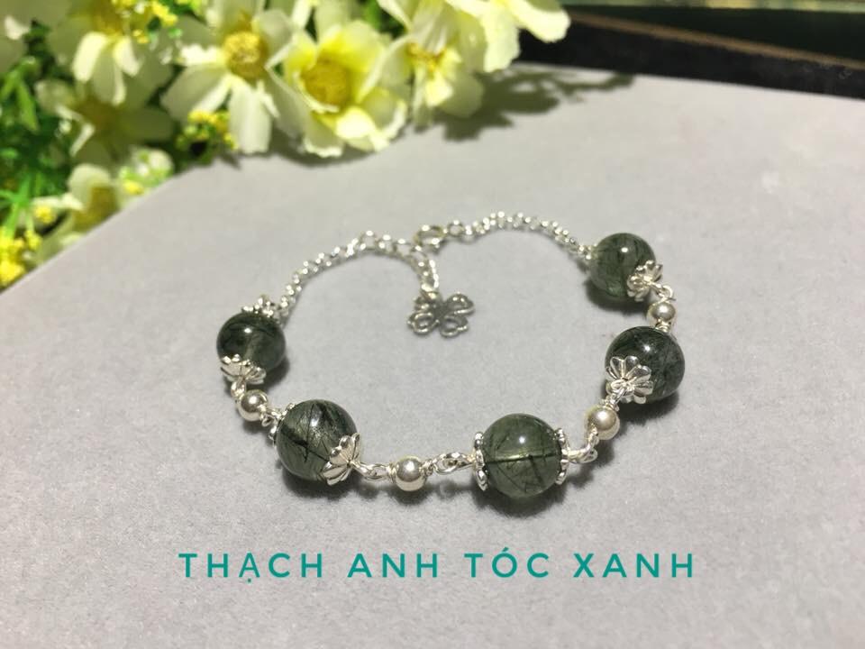 Vòng tay bạc mix đá phong thủy cho các mệnh