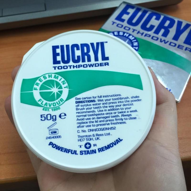 [HCM]Bột tẩy trắng răng Eucryl 50g từ Anh Quốc
