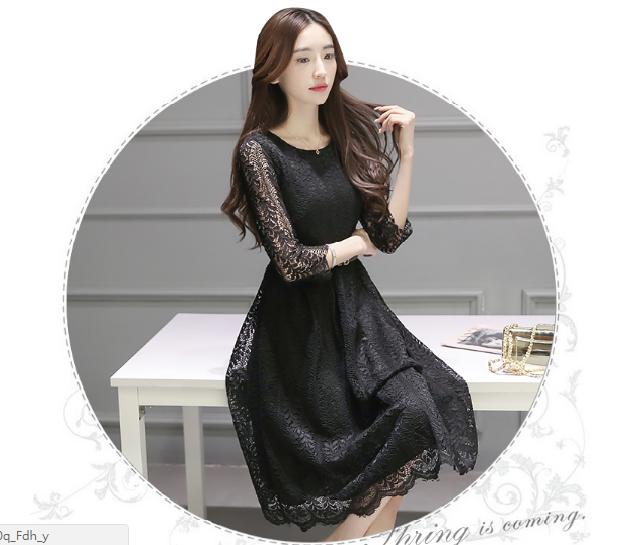 ĐẦM XÒE PHỐI REN KÈM THẮT LƯNG NGOCTRANSHOP - NT8074