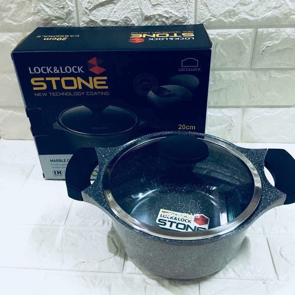 Nồi 2 tay cầm 20cm Lock&Lock Stone LCA6202D (Dùng bếp từ)