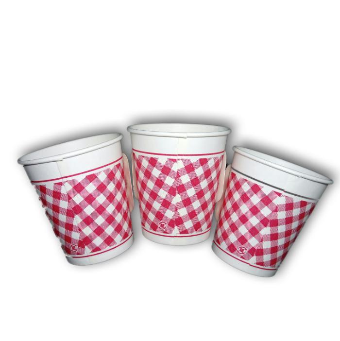 Combo 100 ly giấy Hàn Quốc 7OZ ( Kẻ Caro )