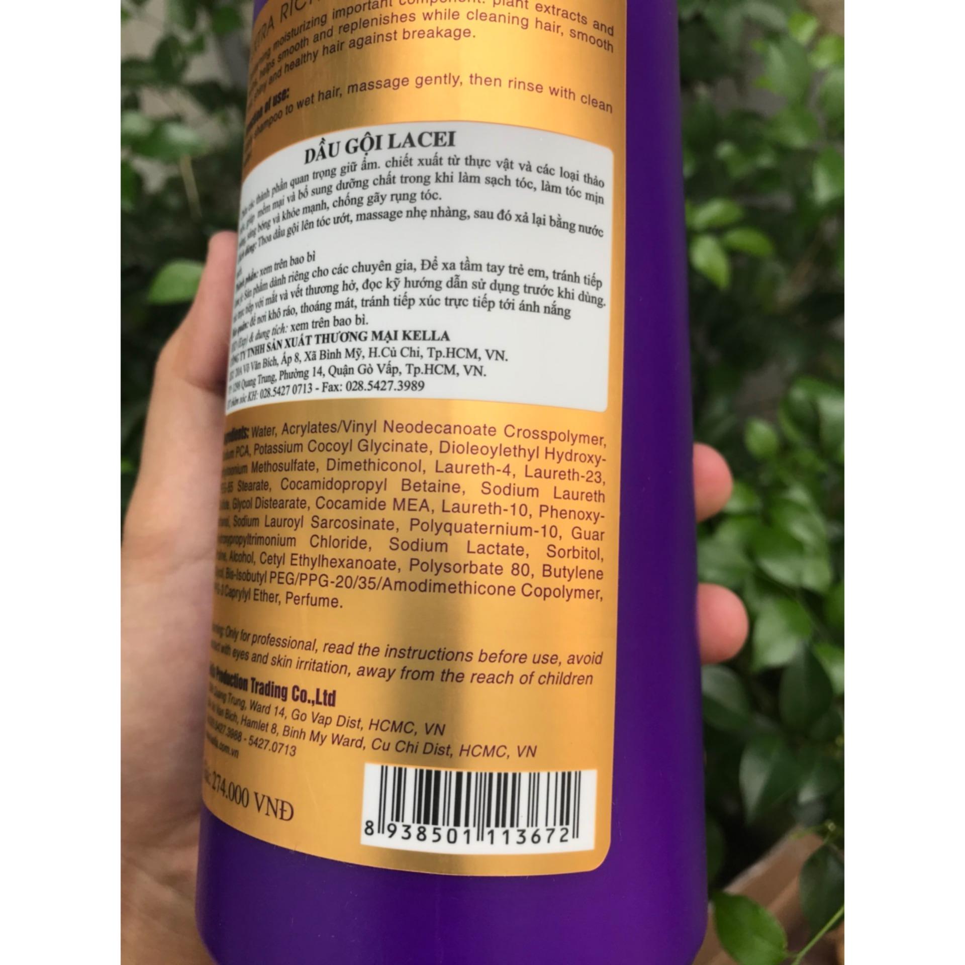 [HCM]Dầu gội Extra Rich Shampoo Lacei 800ml