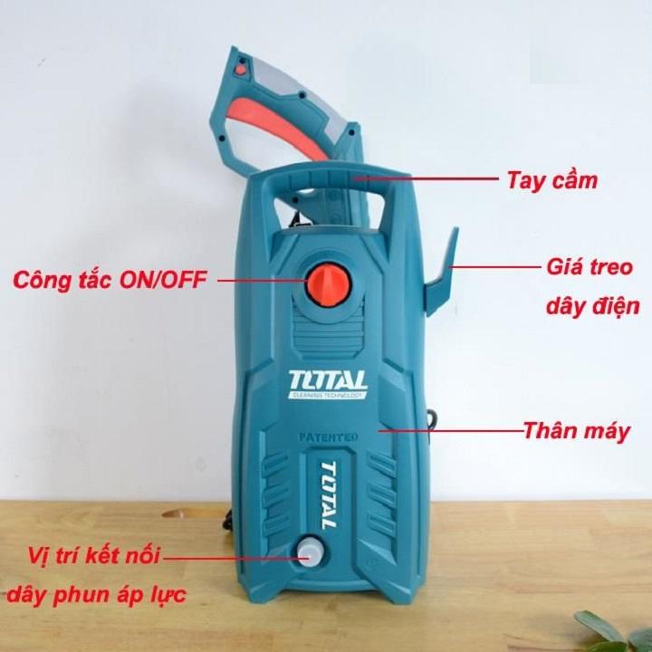[HCM]Máy phun xịt rửa cao áp đa năng Total 1400W