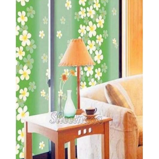 5m x 45cm decal dán kính PVC mờ Hoa Lài Xanh Lá GDK022