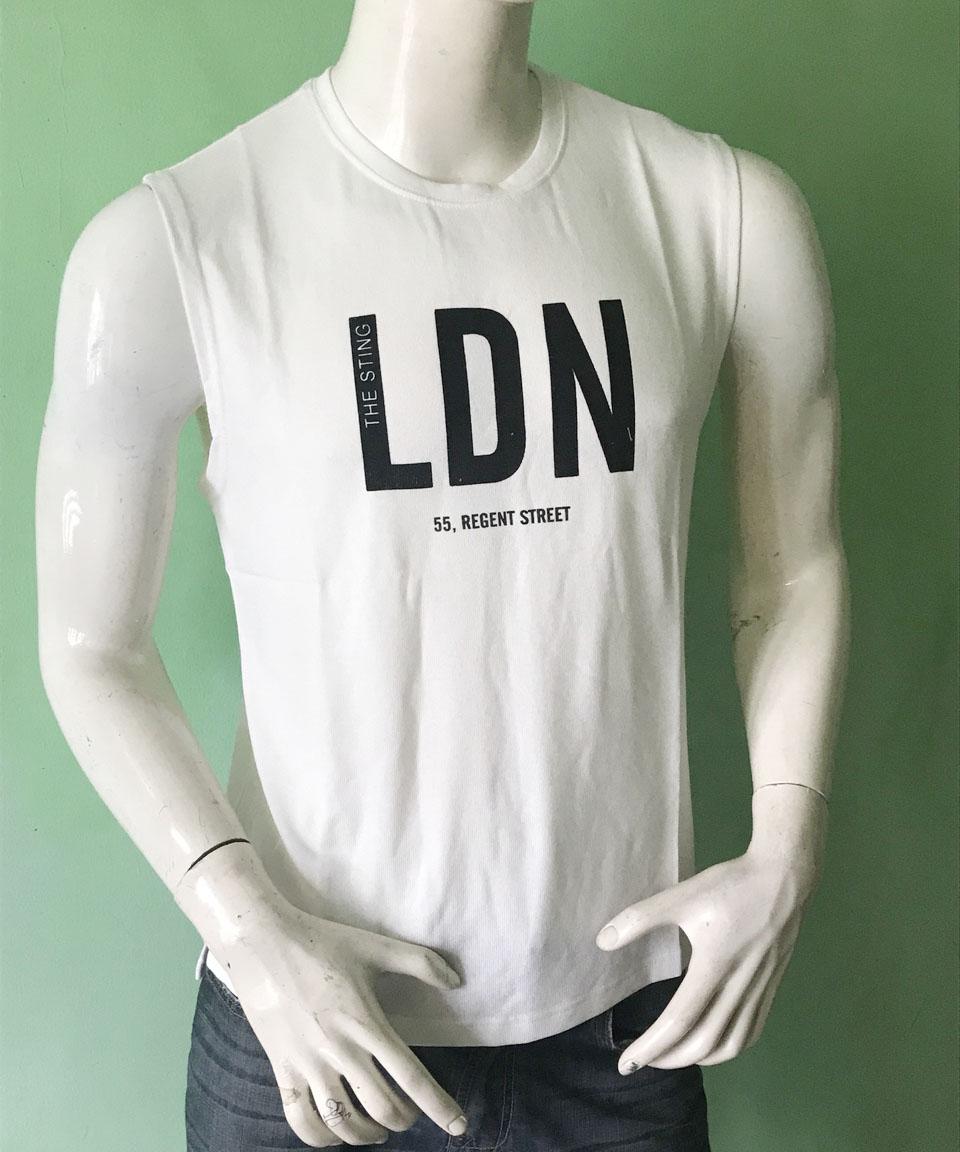 Áo thun len dệt kim body cổ tròn sát nách