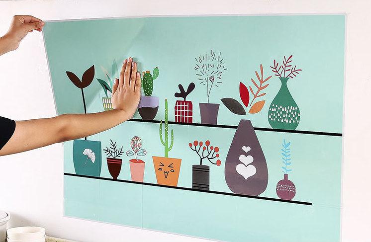 Combo 2 Miếng Giấy Dán Bếp Hoạt Hình Cao Cấp