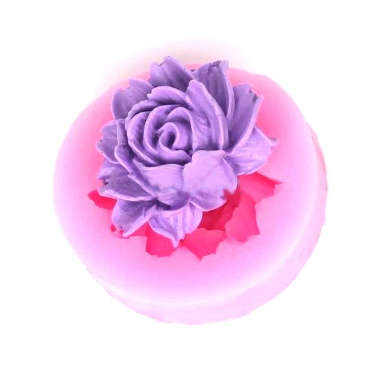 Khuôn rau câu silicon 3D hoa hồng nở
