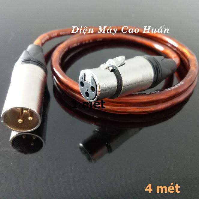 Dây micro thu âm XLR đực ra XLR cái dài 4m