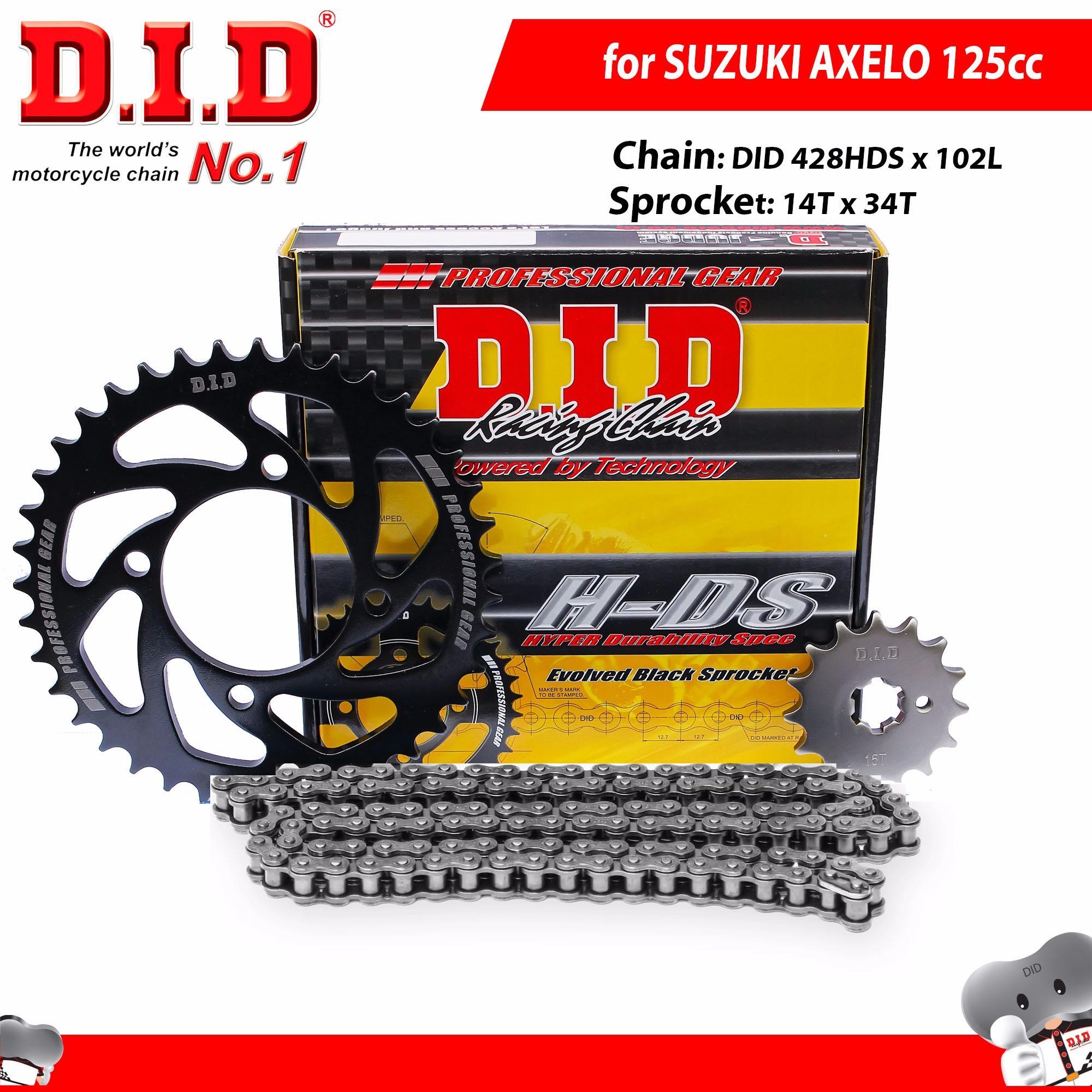 Nhông sên dĩa DID SUZUKI AXELO 125cc Sên đen 10ly ( Thái Lan )