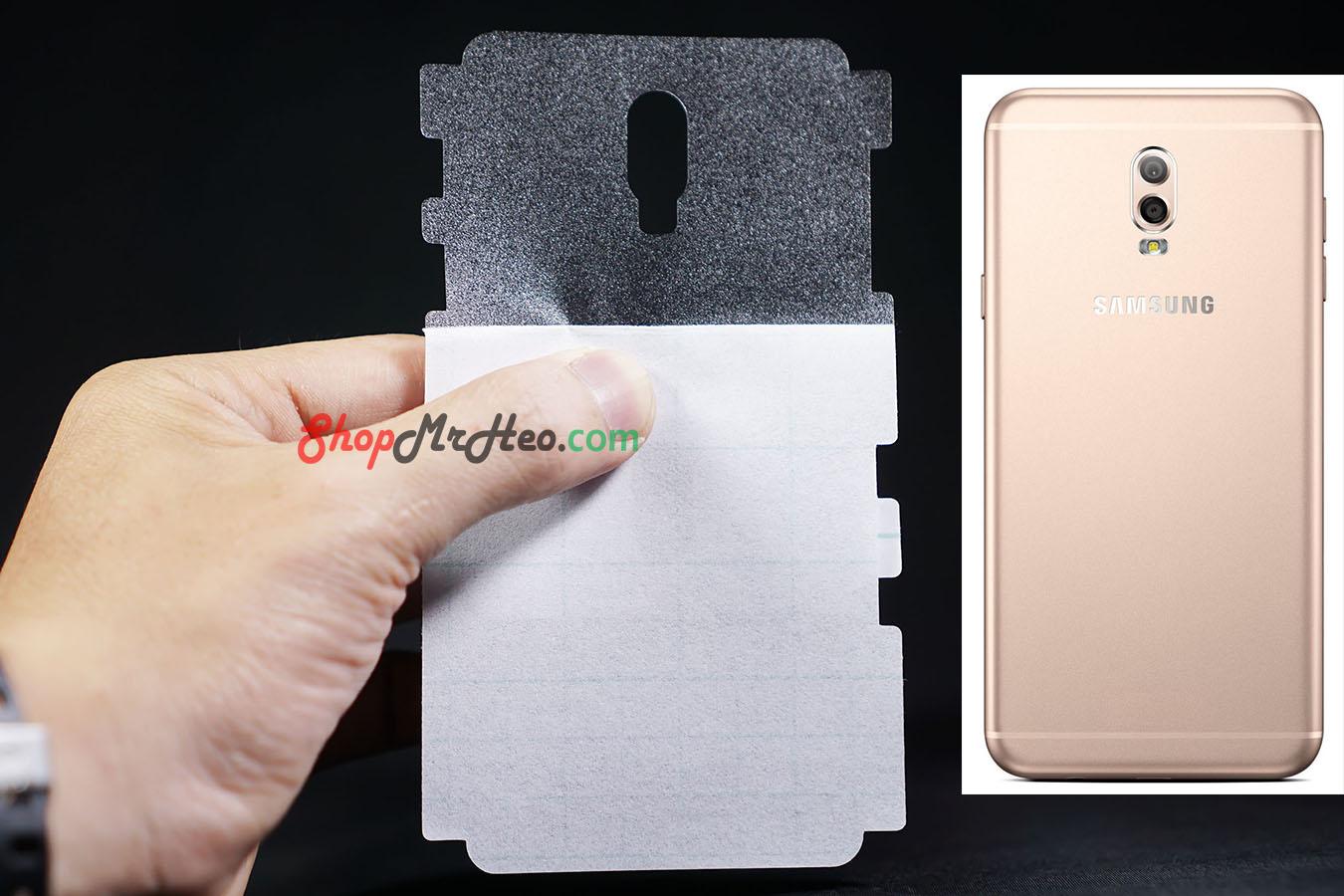 [HCM]Bộ 3 Skin Dán Mặt Lưng Vân 3D Samsung J7 Plus - J7+