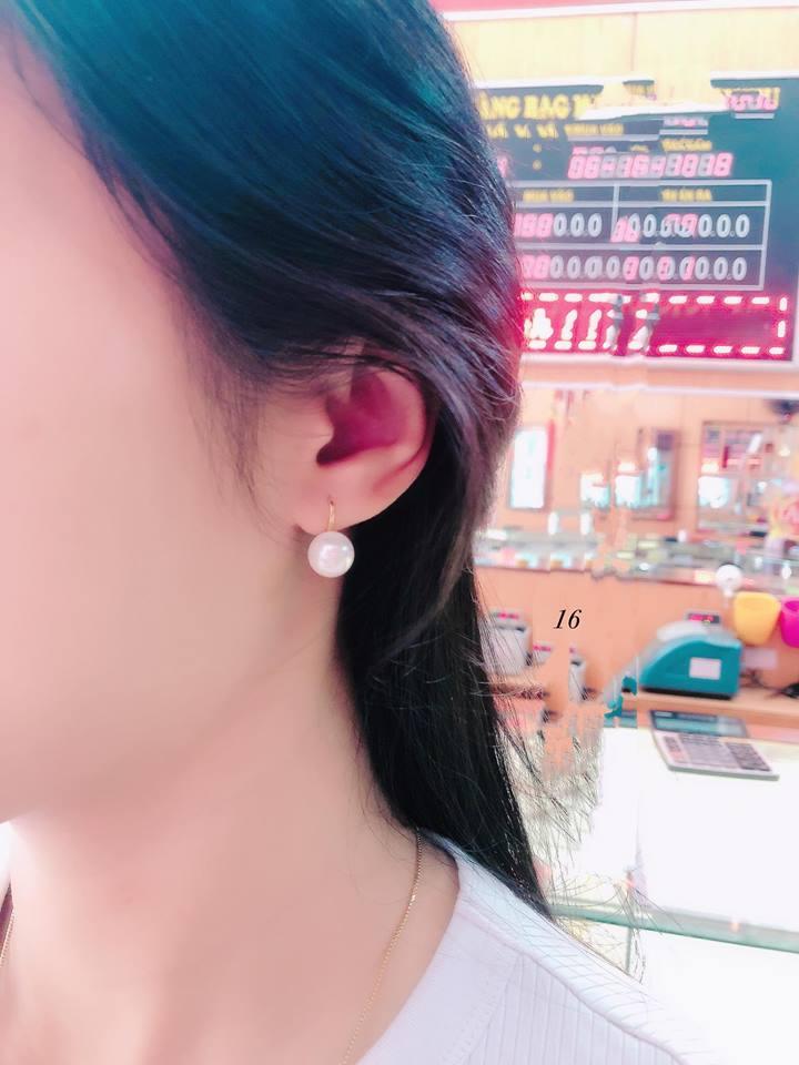 Bông tai vàng 10k ngọc trai