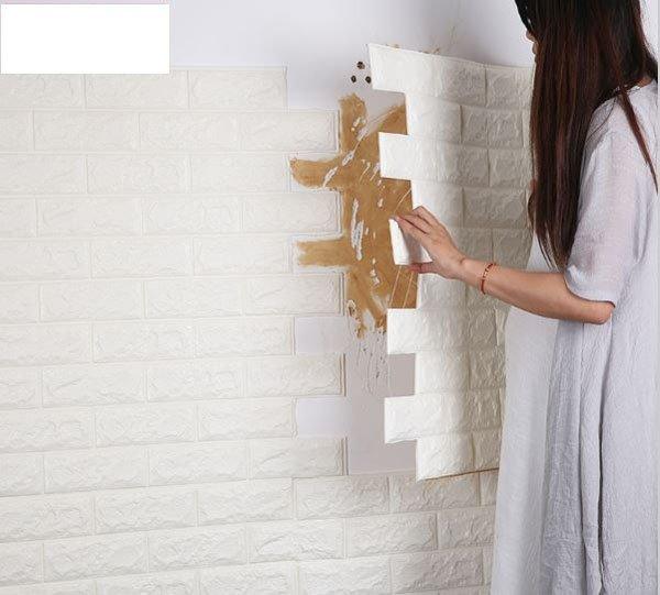 Miếng dán tường (xốp dán tường) trang trí cách âm, cách nhiệt 3D khổ 70 x 77 cm