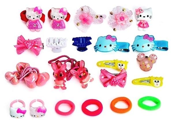 Bộ phụ kiện tóc trẻ em mèo Kitty