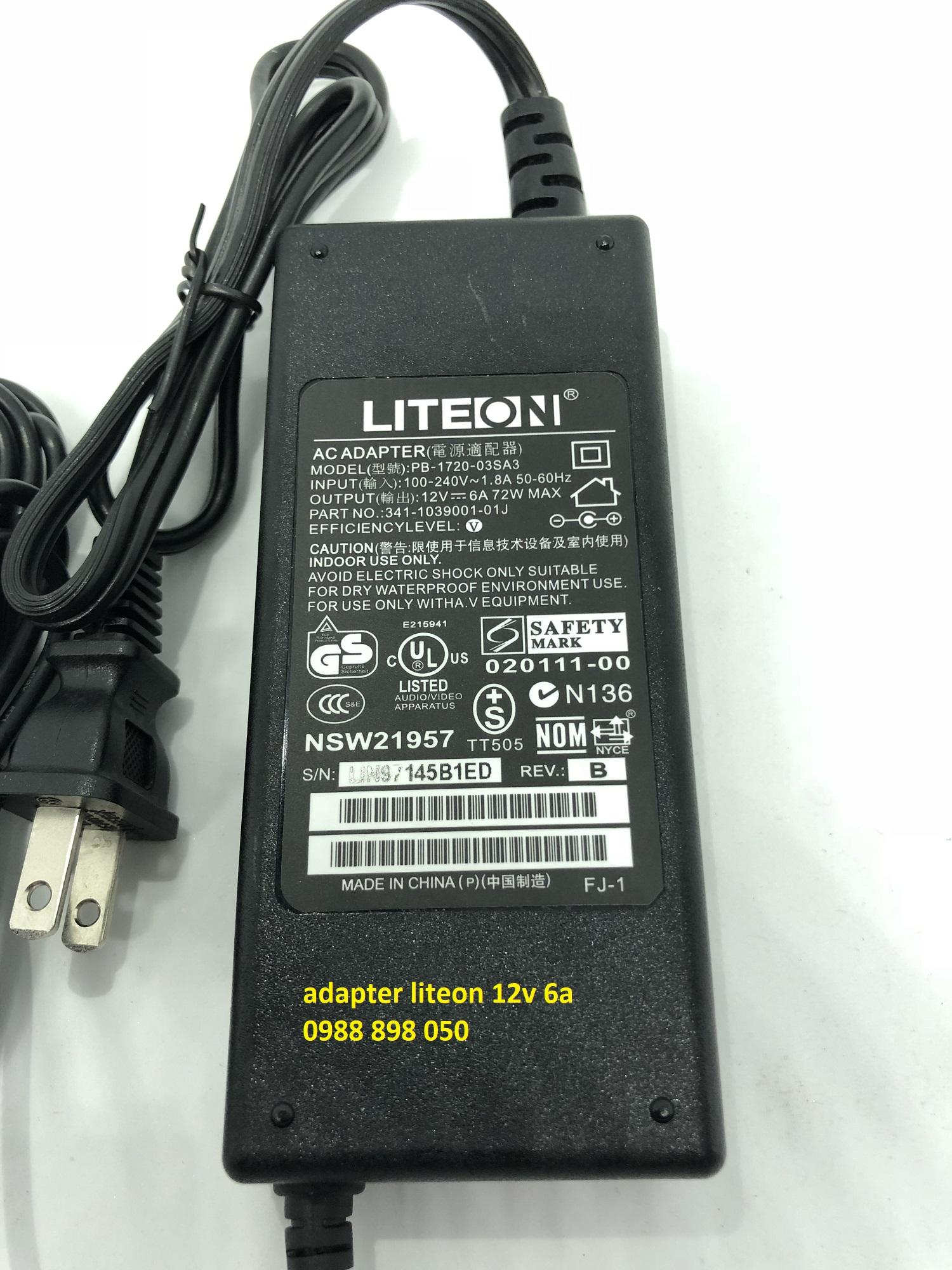 Adaptor nguồn liteon 12V 6Abản gốc
