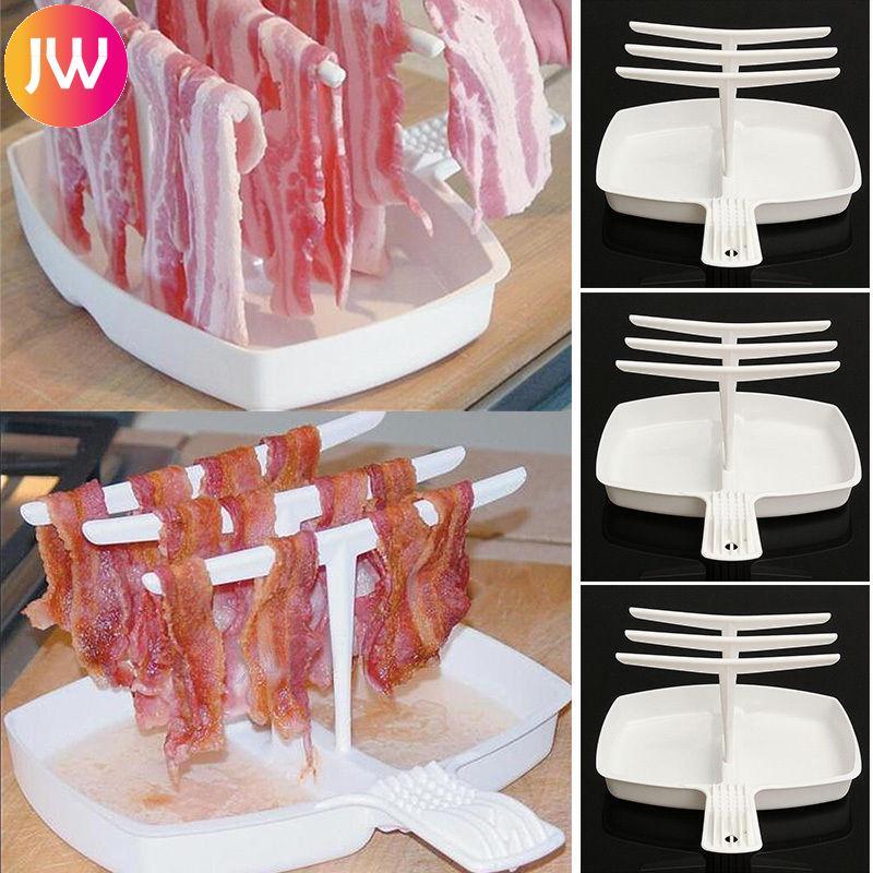 Microwave Bacon Cooker Tray Rack Hanger Food Preparation Cooking Kitchen Supply