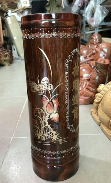 Ông cắm nhang gỗ mun