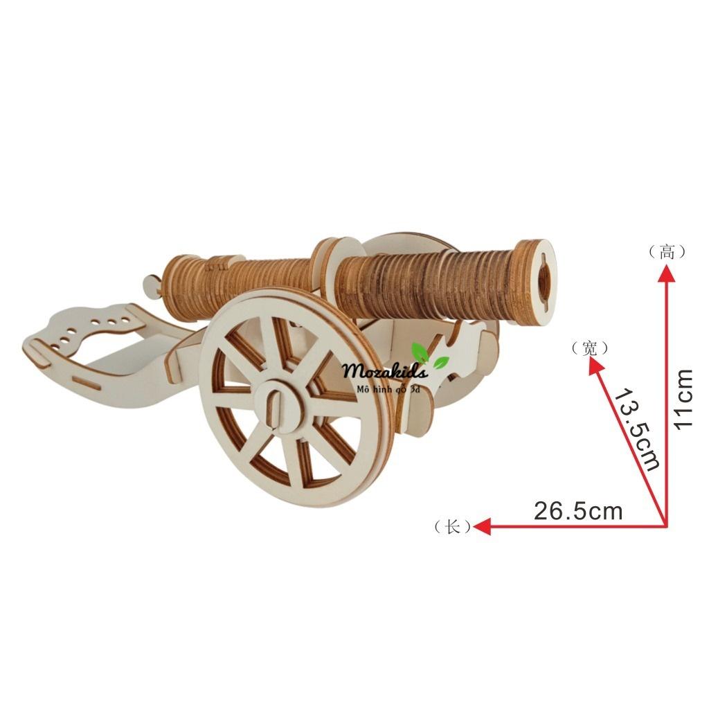 Đồ chơi lắp ráp gỗ 3D Mô hình Pháo Thần Công Laser