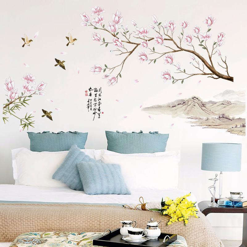 Decal dán tường cành hoa đào Sticker Tranh Dán Tường SK9286-flowerdecal