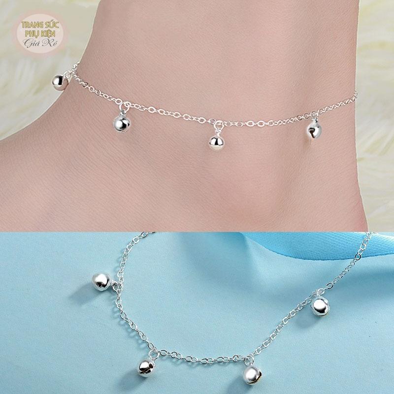 [HCM]Lắc chân nữ thời trang lục lạc HK Bạc LC10