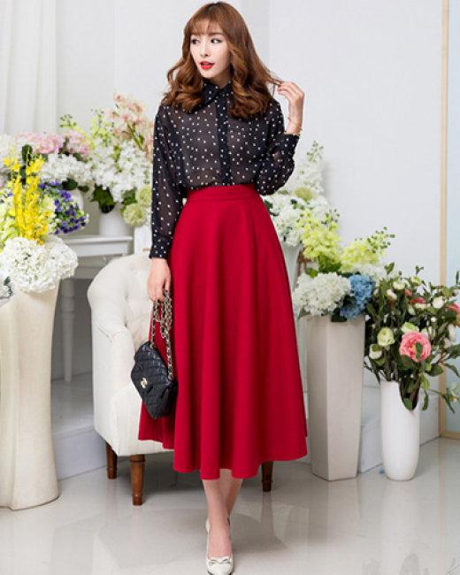 Chân váy dáng dài thanh lịch  mềm mát