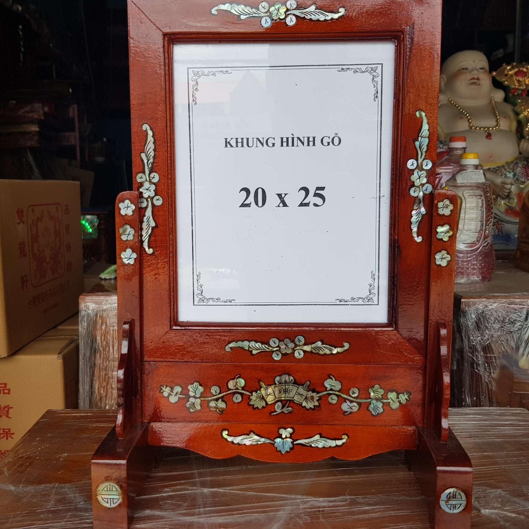 Khung hình thờ gỗ tràm bông vàng