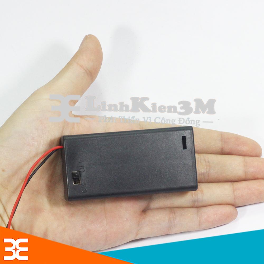 Bộ 2 Đế Pin AA Có Nắp ( Đấu Nối Tiếp ) 2 Pin