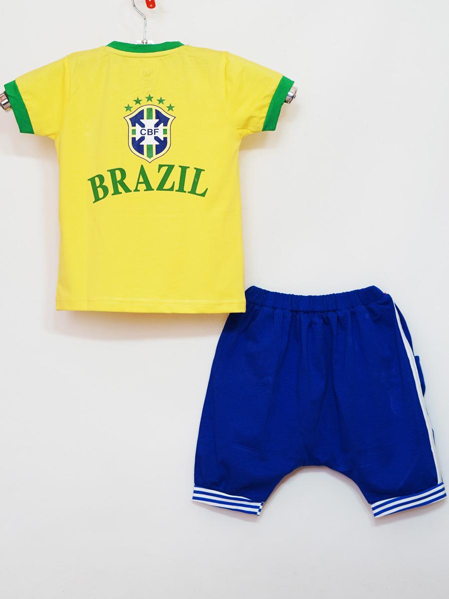 [HCM]Bộ thun thể thao Brazil mùa hè cho bé
